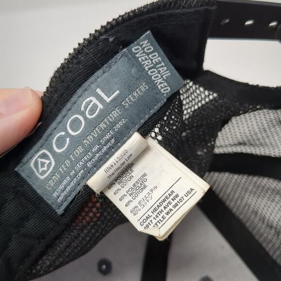 Coal Snapback Mesh Back Trucker Hat Gray One Size Adjustable Colorblock - Picture 9 of 9